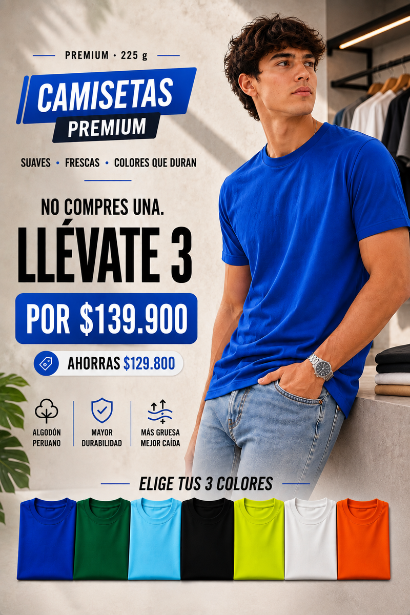 Camiseta Básica en Algodón Peruano