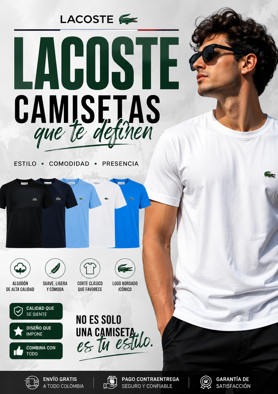 Camiseta Hombre Lacoste