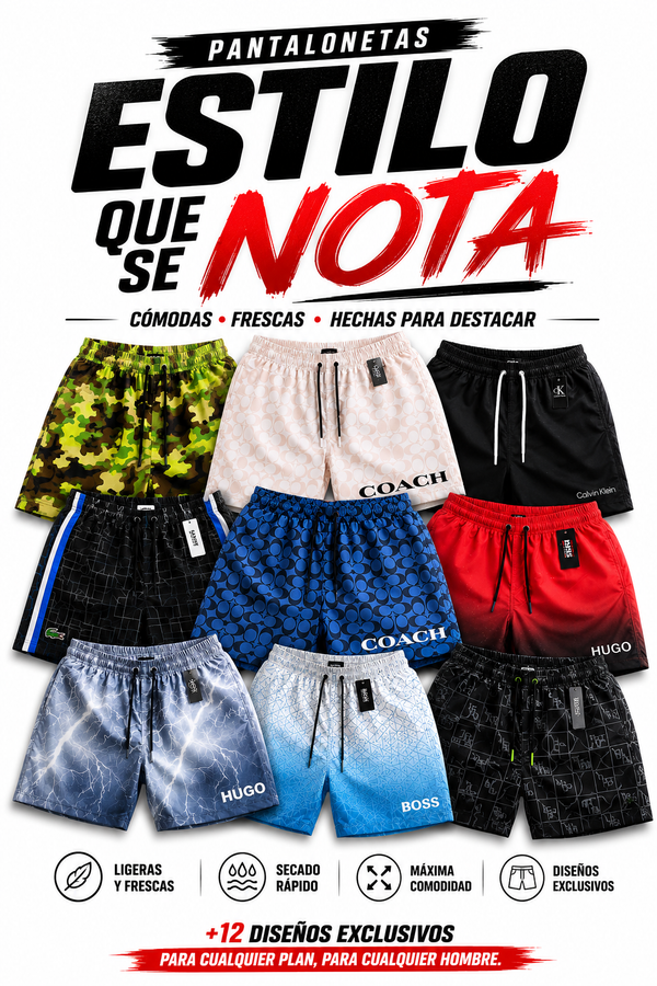 Pantaloneta Hombre Casual Premium